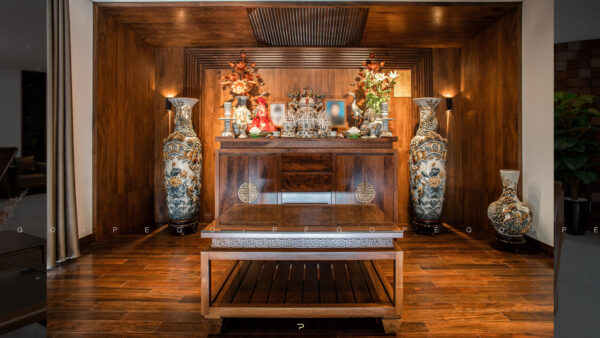 Những lý do nên lựa chọn bàn thờ gỗ óc chó cho phòng thờ