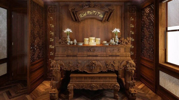 Lưu ý khi chọn màu sắc phòng thờ.